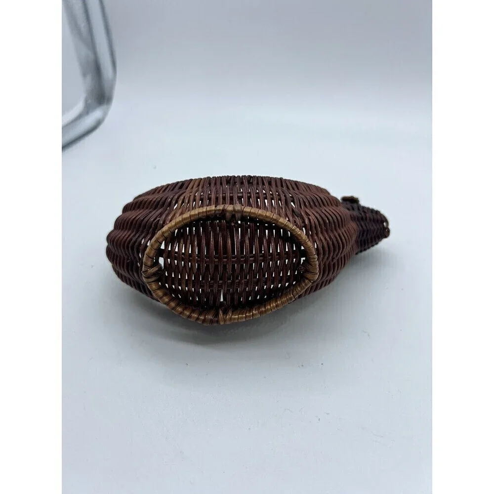 Vintage Squirrel Wicker Animal Basket Planter Catchall Nature Core Home Decor